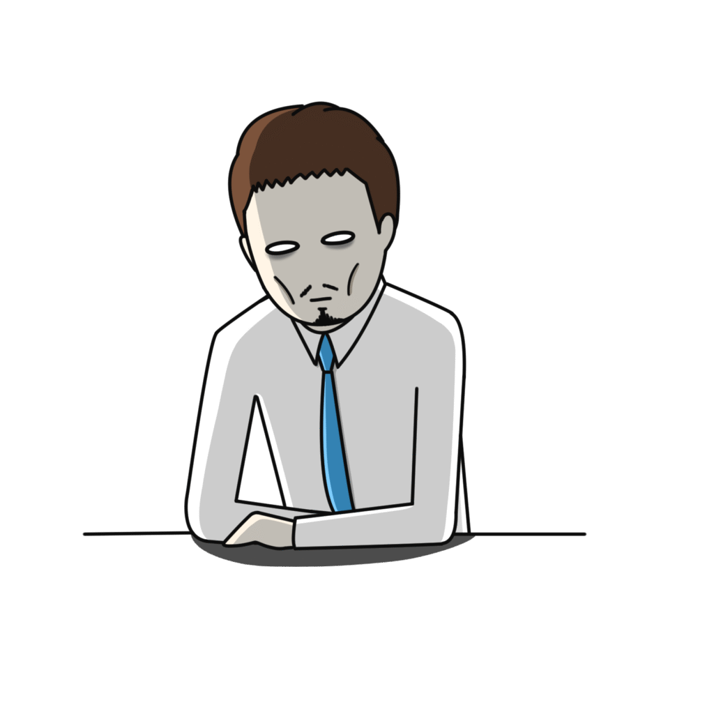 がっかりする男性